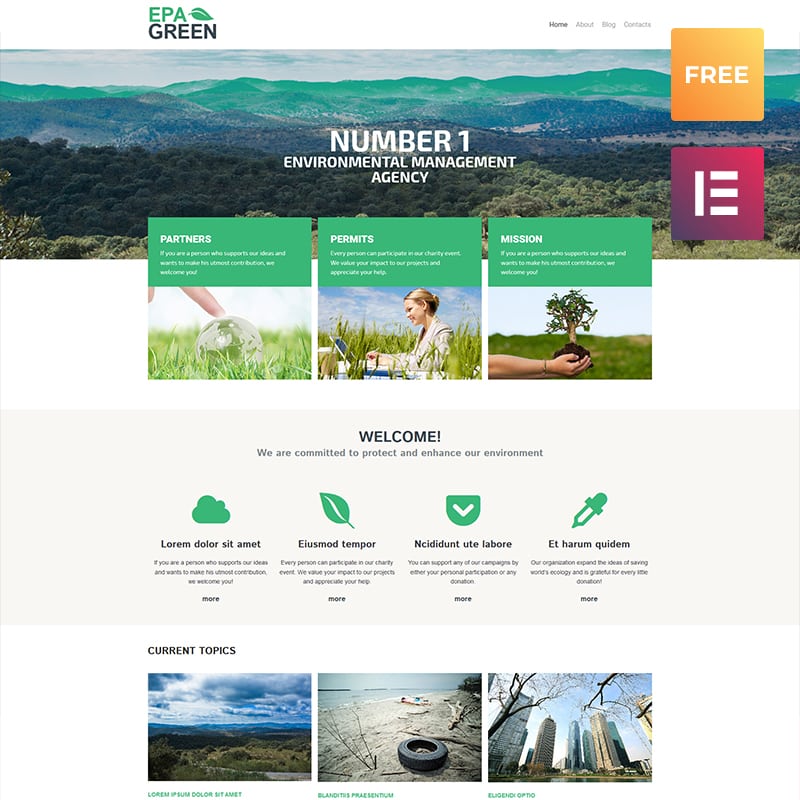 EPA Green Lite WordPress Theme