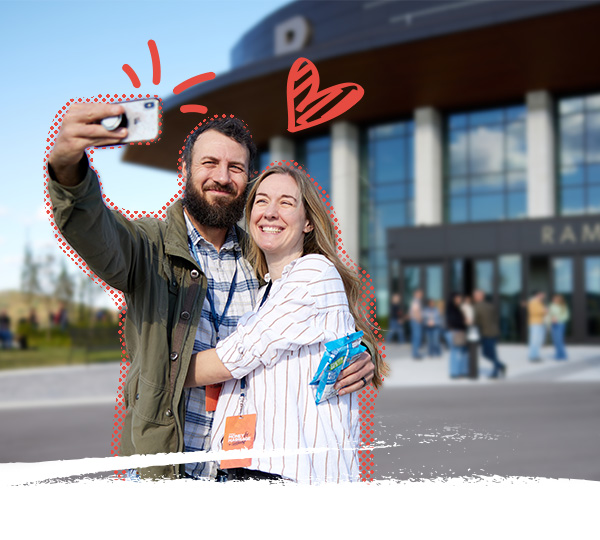 Couple taking a selfie