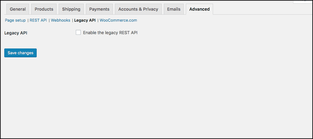 Legacy api area