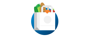 Icon of grocery bag